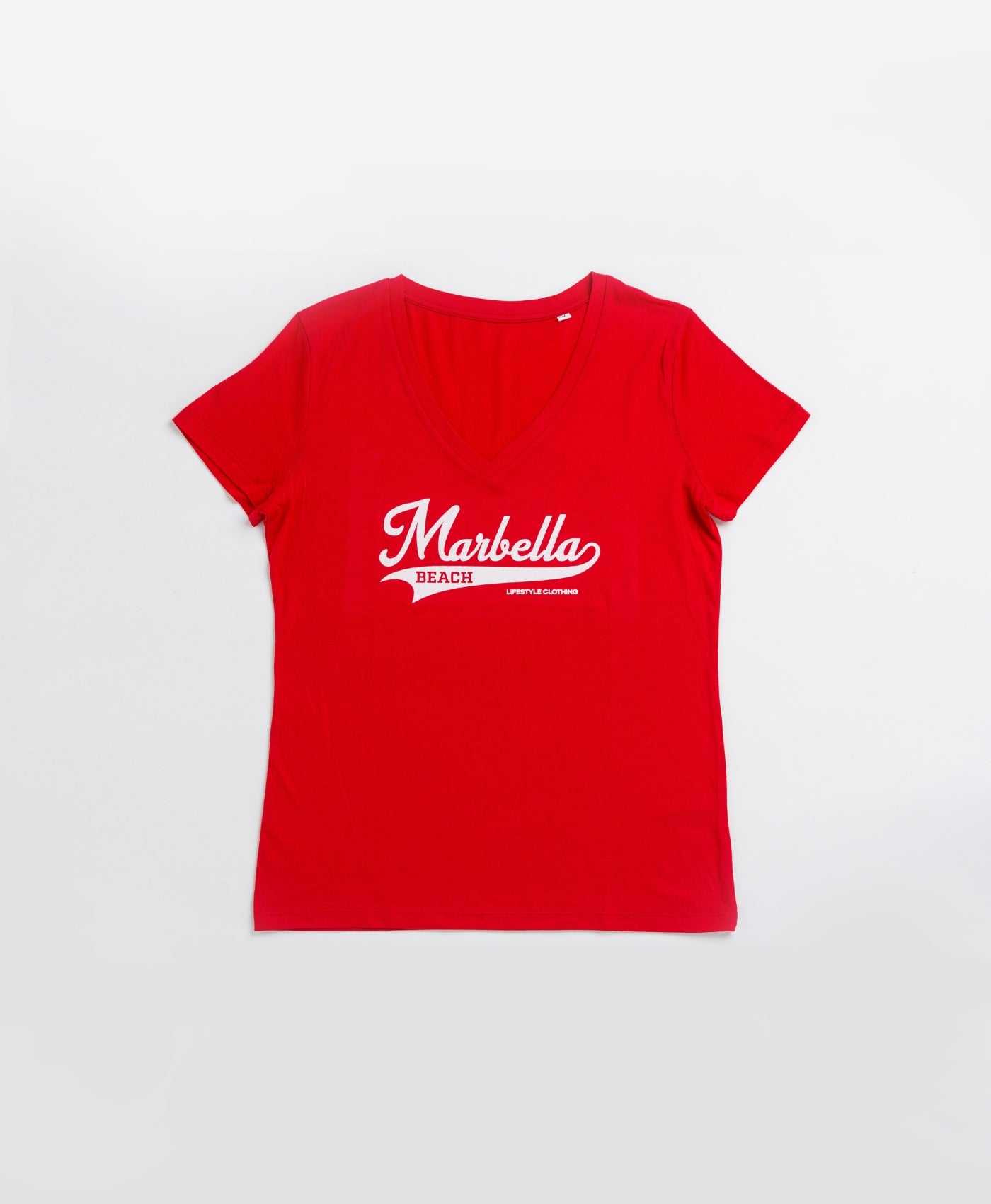 Red "V Neck" T-Shirt for Women