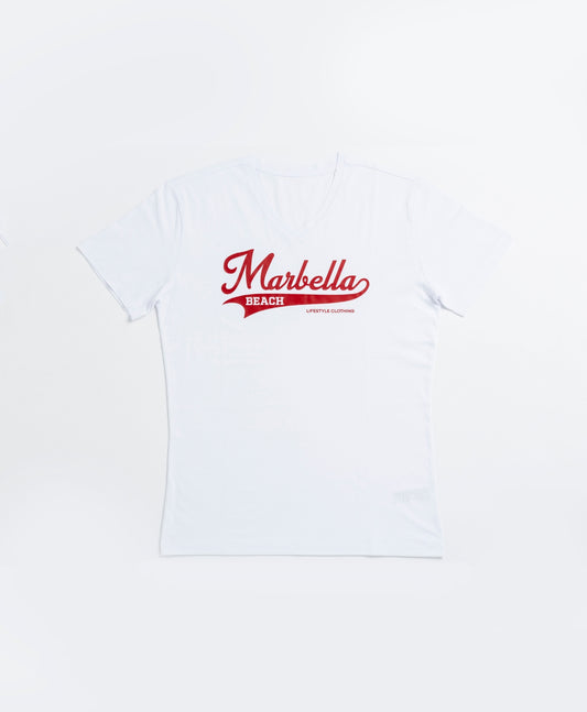 White "V Neck" T-Shirt for Men