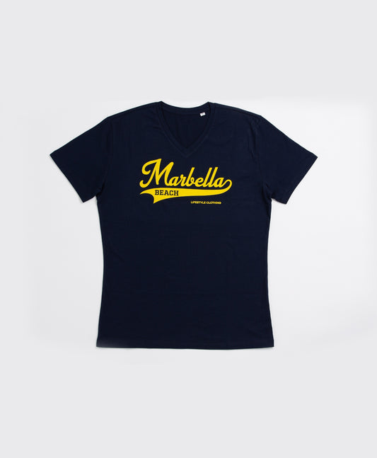 French Navy & Yellow "Round Neck" T-Shirt - Unisex